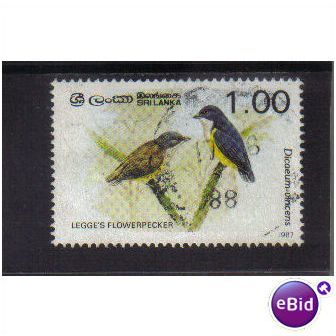 SRI LANKA 1987 BIRDS 1R F/U SG986A