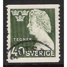 Fa 371: 40 ö olive-green Esaias Tegnér.