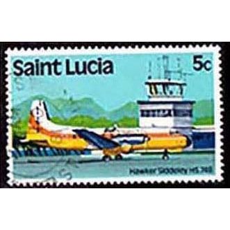 St. Lucia 1980 Aeroplanes 5c Used Stamp