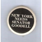 New York Senate Candidate: Goodell Political Campaign Button~1