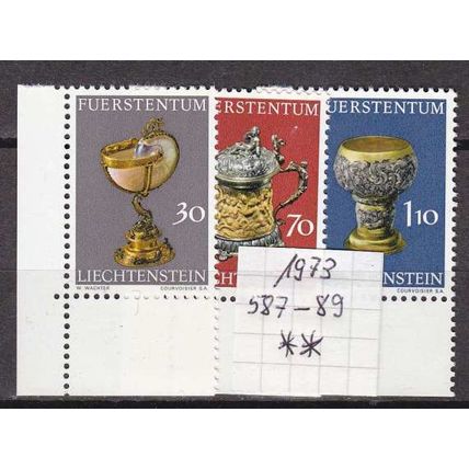 LIECHTENSTEIN [1973] MiNr 0587-89 ( **/mnh ) Kunst