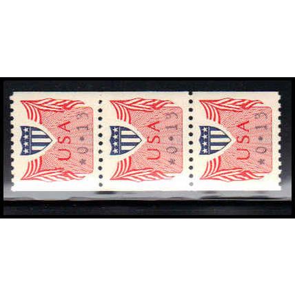 CVP31 13c Shield Very Fine MNH Dry Gum Strip of 3 PA5170