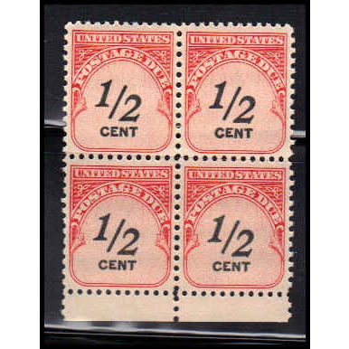 J88 1/2c Postage Due Fine MNH Blk/4 O7036