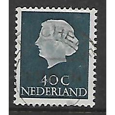 NETHERLANDS 1953 40c SLATE QUEEN JULIANA SG 782 FINE USED