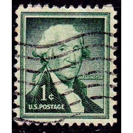 USA 1954 Personalities Washington 1c Used Stamp