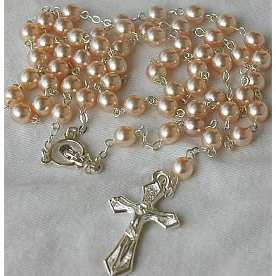 Pink pearls rosary