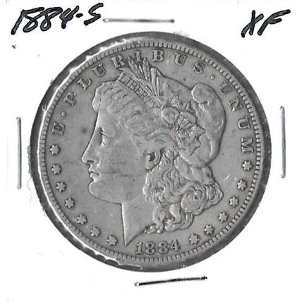 1884-S US Silver Morgan Dollar XF