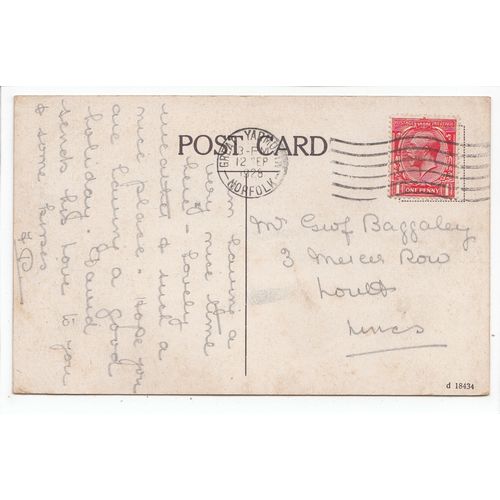 The Beach Great Yarmouth Norfolk 1928 Postcard