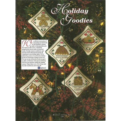 Merry Stitches Magazine December 1994 Cross Stitch Sampler 35 Patterns Christmas