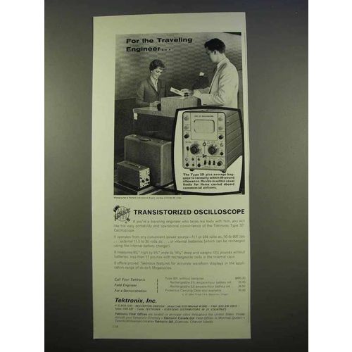 1963 Tektronix Type 321 Transistorized Oscilloscope Ad