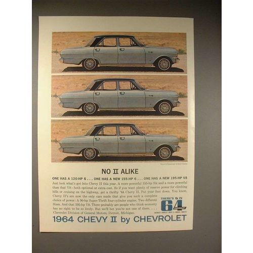 1964 Chevy II Nova 6-passenger 4-Door Sedan Car Ad