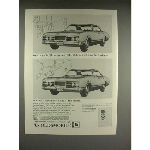 1967 Oldsmobile Delmont 88 Car Ad - Welcome Newcomer