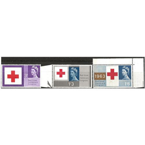 1963 Red Cross Phosphor Set SG642p-644p Mounted Mint..