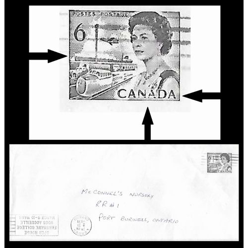 Canada #EN87b Elizabeth II Centennial Postal Envelope "Missing Ship" "Line ANA"