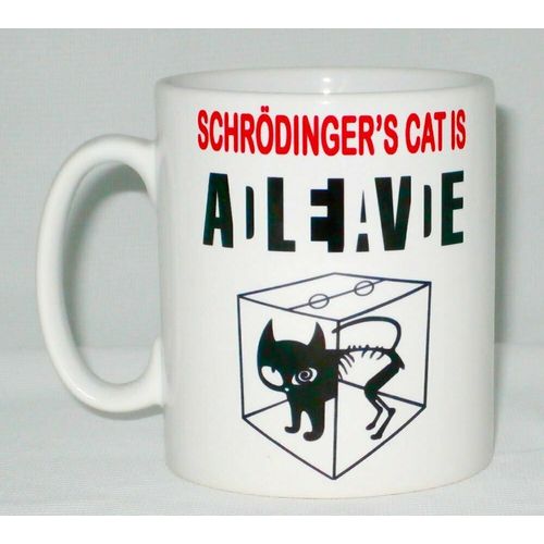 Schrodinger's Cat Mug Can Be Personalised Funny Science Philosophy Teacher Gift
