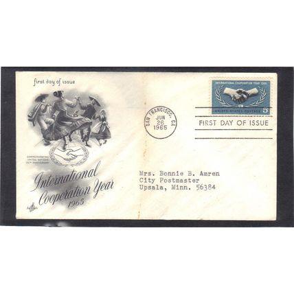 FDC Art Craft 1266 5c Cooperation (Cachet-Typed/A) CV40554