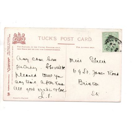 ARTIST DRAWN POSTCARD THE WHITE TOWER/TOWER OF LONDON CHARLES FLOWER 1905 (3628)