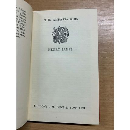 1950 HENRY JAMES "THE AMBASSADORS" FICTION VINTAGE HARDBACK BOOK (P3)