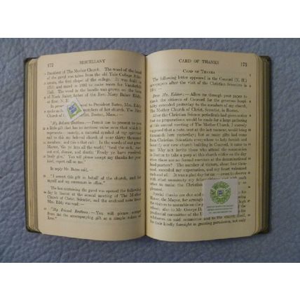2 ANTIQUARIAN CHRISTIAN SCIENCE BOOKS CHURCH MANUAL & MISCELLANY MARY BAKER EDDY