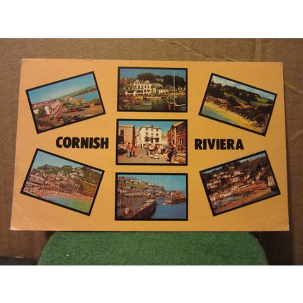 multiview, CORNISH RIVIERA, CORNWALL. used postcard Colourmaster =