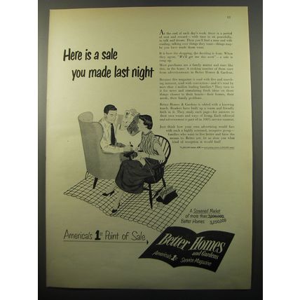1950 Better Homes and Gardens Magazine Ad - Here is a sale you made last night
