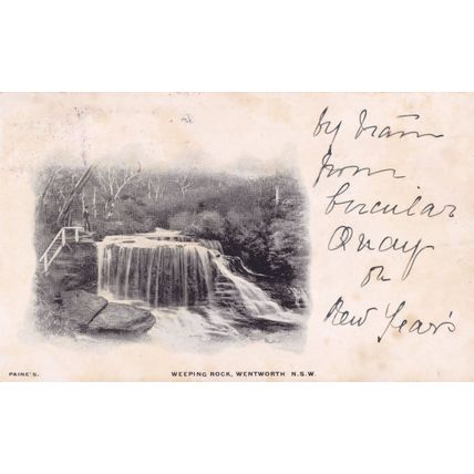 Weeping Rock 1904 Wentworth Australia Old Postcard