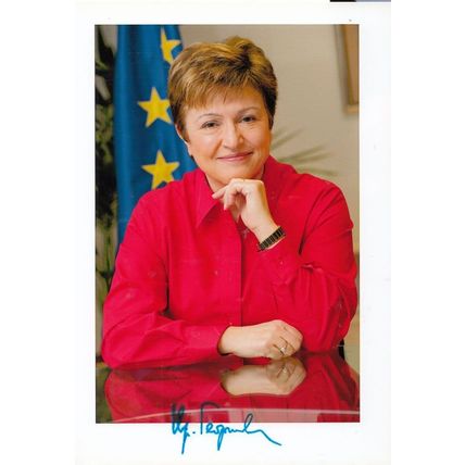 Kristalina Georgieva Bulgarian Politician Hand Signed Photo
