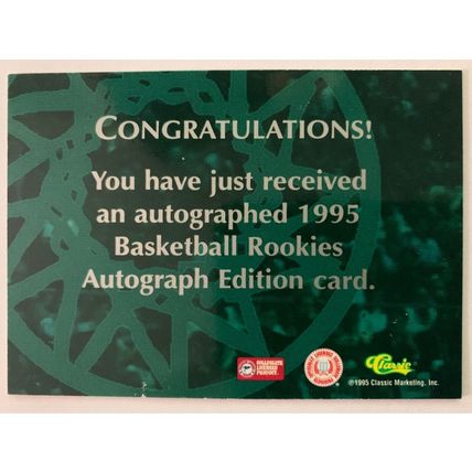 1995 Classic Autographs #59 Tom Kleinschmidt /3250