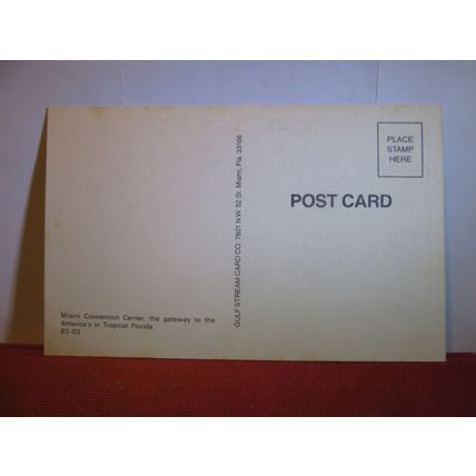 THE CONVENTION CENTER, MIAMI, FLORIDA .. unused postcard #