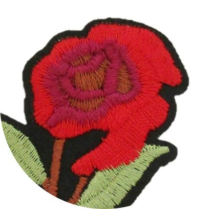 Rose Iron On Patch Flower Badge Decoration Motif Badges Appliqué Plant Leaf P344
