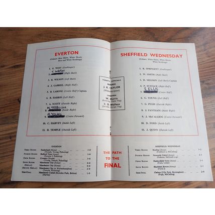 1966 FA Cup Final Programme, Ticket & Songsheet – Everton vs Sheff Weds