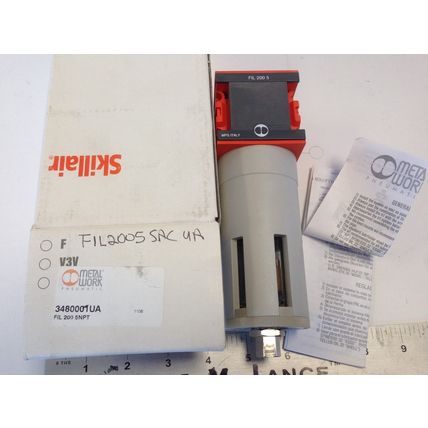 METAL WORK 3480001UA PNEUMATIC FILTER FIL 200 5 & 3/8" PLATE KIT REGULATOR,DG