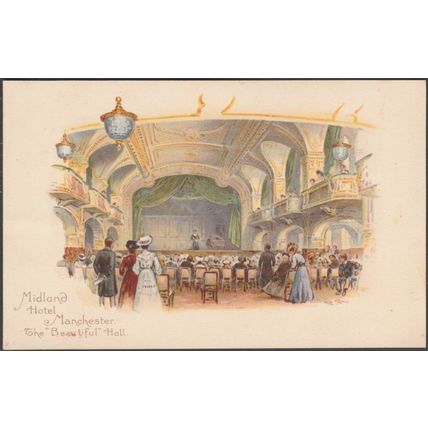 The Beautiful Hall, Midland Hotel, Manchester, c1905 - Midland Railway Hotels PC