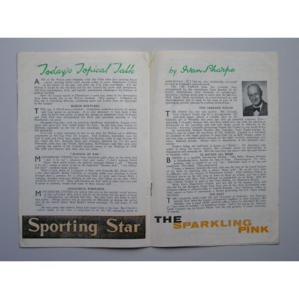 WOLVES v MANCHESTER UNITED FA Cup 6th Round 06/03/1965