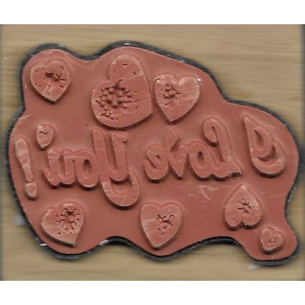 I Love You. Wood Mounted Rubber Stamp. App 7.5x6.5cm. Stamping Cardmaking