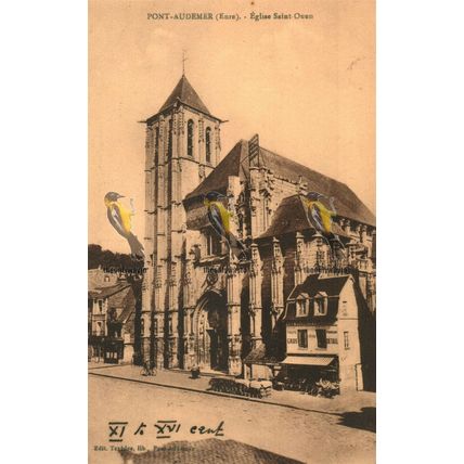 Pont Audemer, Eglise Saint Ouen (1), France, Postcard, 1920s