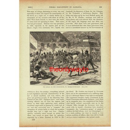 Attack On Court House, St Thomas..., Jamaica, Book Illustration (Print), c1895