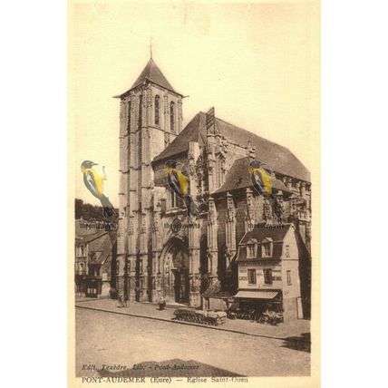 Pont Audemer, Eglise Saint Ouen, France, Postcard, 1920s