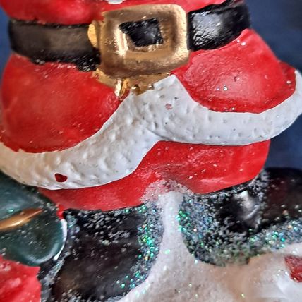 Greenbrier SANTA CLAUS Christmas STOCKING HOLDER Mantel Cement Hanger Hook