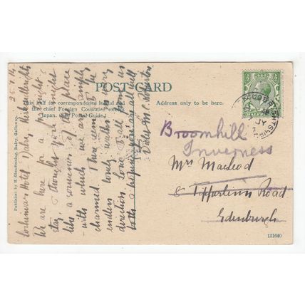 Earlston or Earlstoun Castle & Queen Marys Oak Tree Dalry Postcard Dumfriesshire