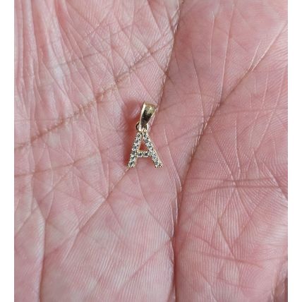 14k gold cz pendant
