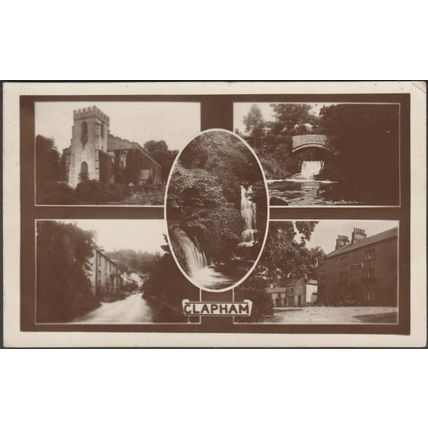 Multiview, Clapham, Yorkshire, 1925 - Bramley RP Postcard
