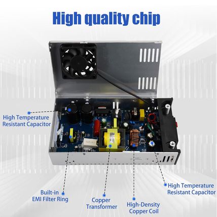 New Version 110V AC to 12V DC Converter 12Volt 50A 600W Power Supply Transformer