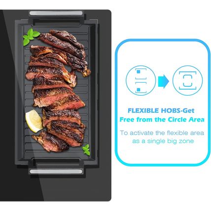 36 Inch Induction Cooktop 5 Boost Burners, Built-In Electric Stove Top Cooker wi