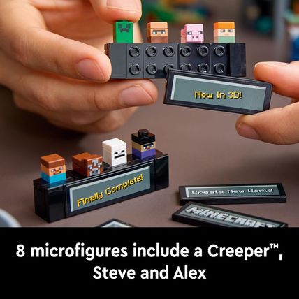 LEGO Minecraft the Crafting Table, Collectible Video Game Building Set with Mine