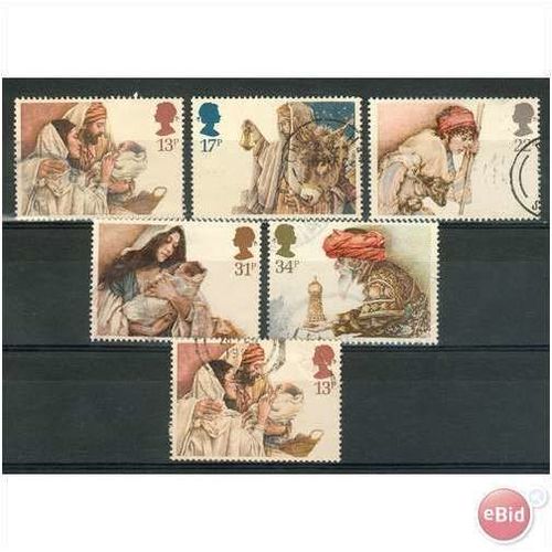 GB stamps 1984 used set - SG 1267-1271 - Christmas