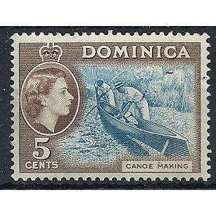 Dominica 1954 SG147 5c Light Blue & Sepia Brown Unmounted Mint .. .