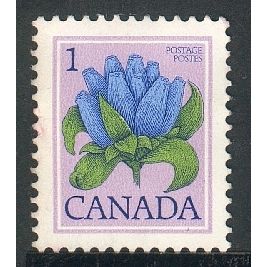 Canada stamps 1977 - SG 610 - 1c Bottle Gentian MH