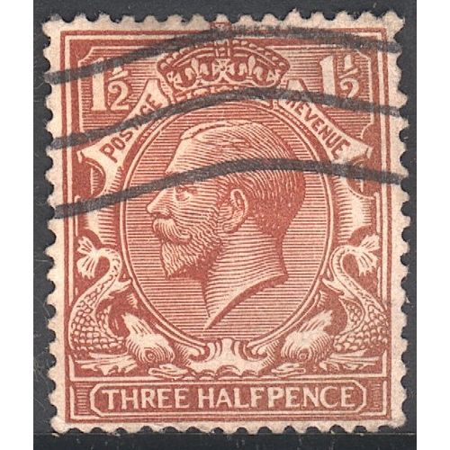 GB stamps 1912 - SG420 - KGV - 1½d brown - used