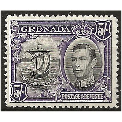 Grenada 1938 SG162 5/- Black & Violet Mounted Mint ... ..
